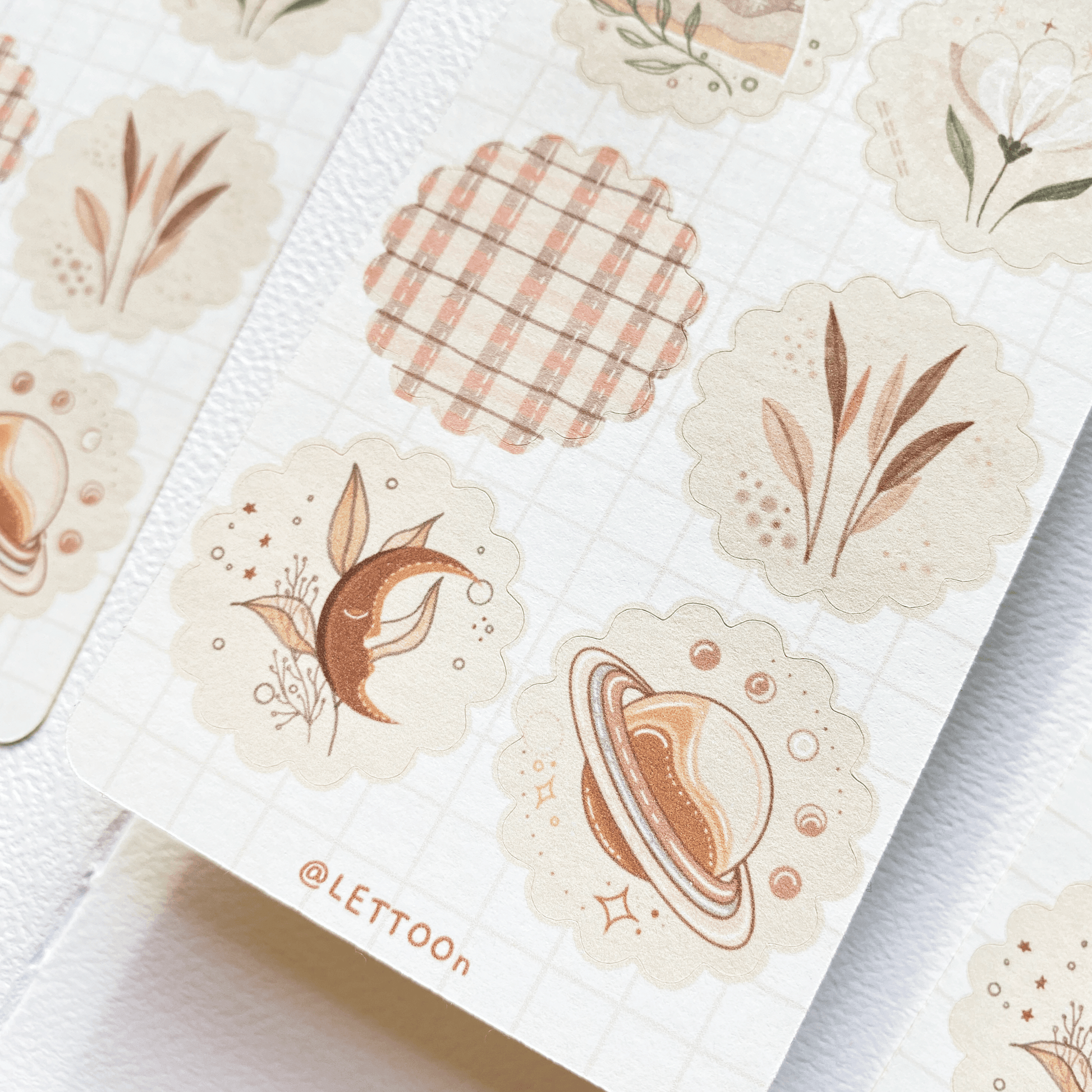 LETTOOn - Stickervel - Boho - The Dreamer's Bookshop.