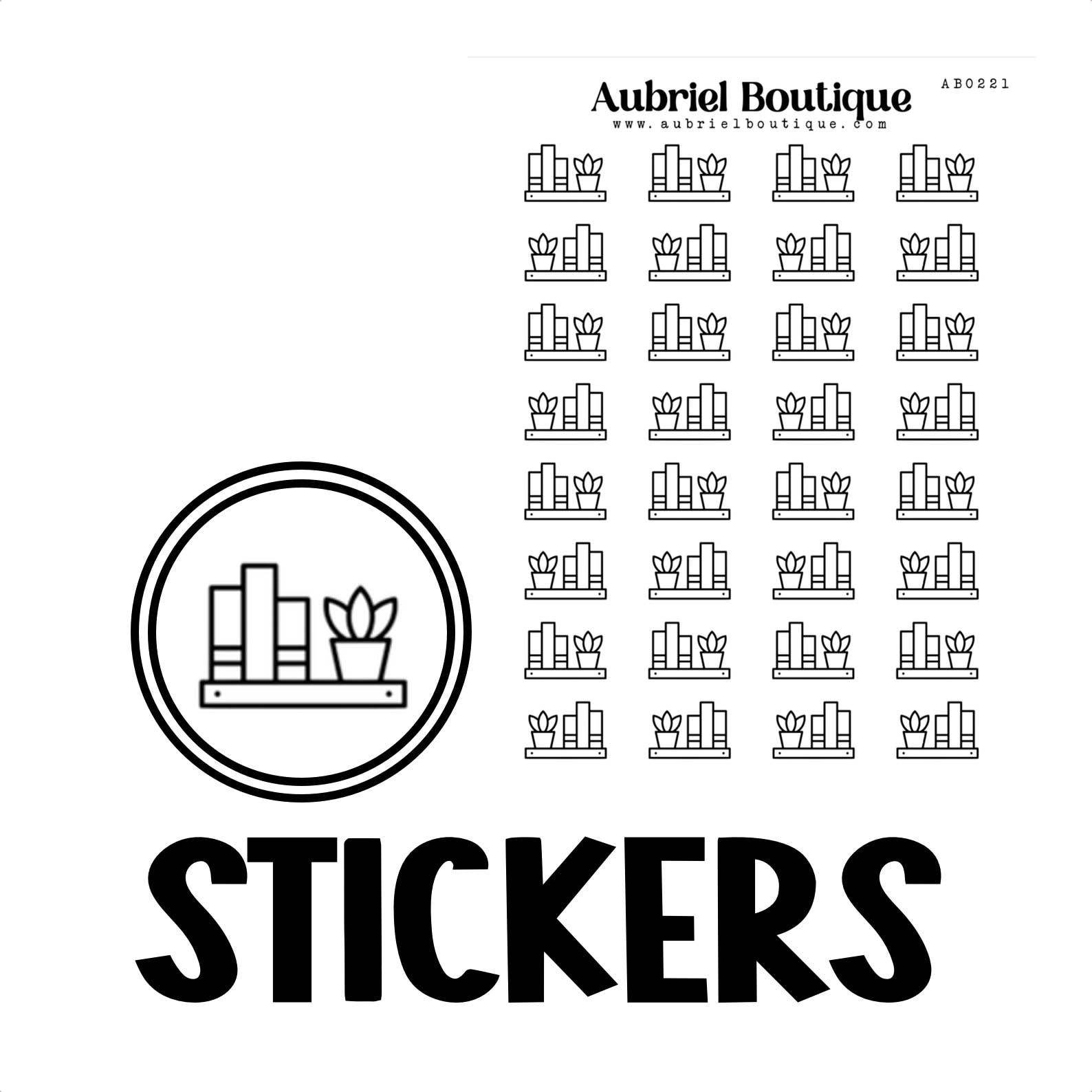 BOEKEN, plannerstickers — AB0221 - The Dreamer's Bookshop.