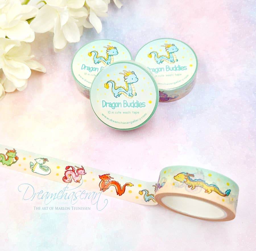 Dreamchaserart - Washi-tape van Dragon Buddies - The Dreamer's Bookshop.