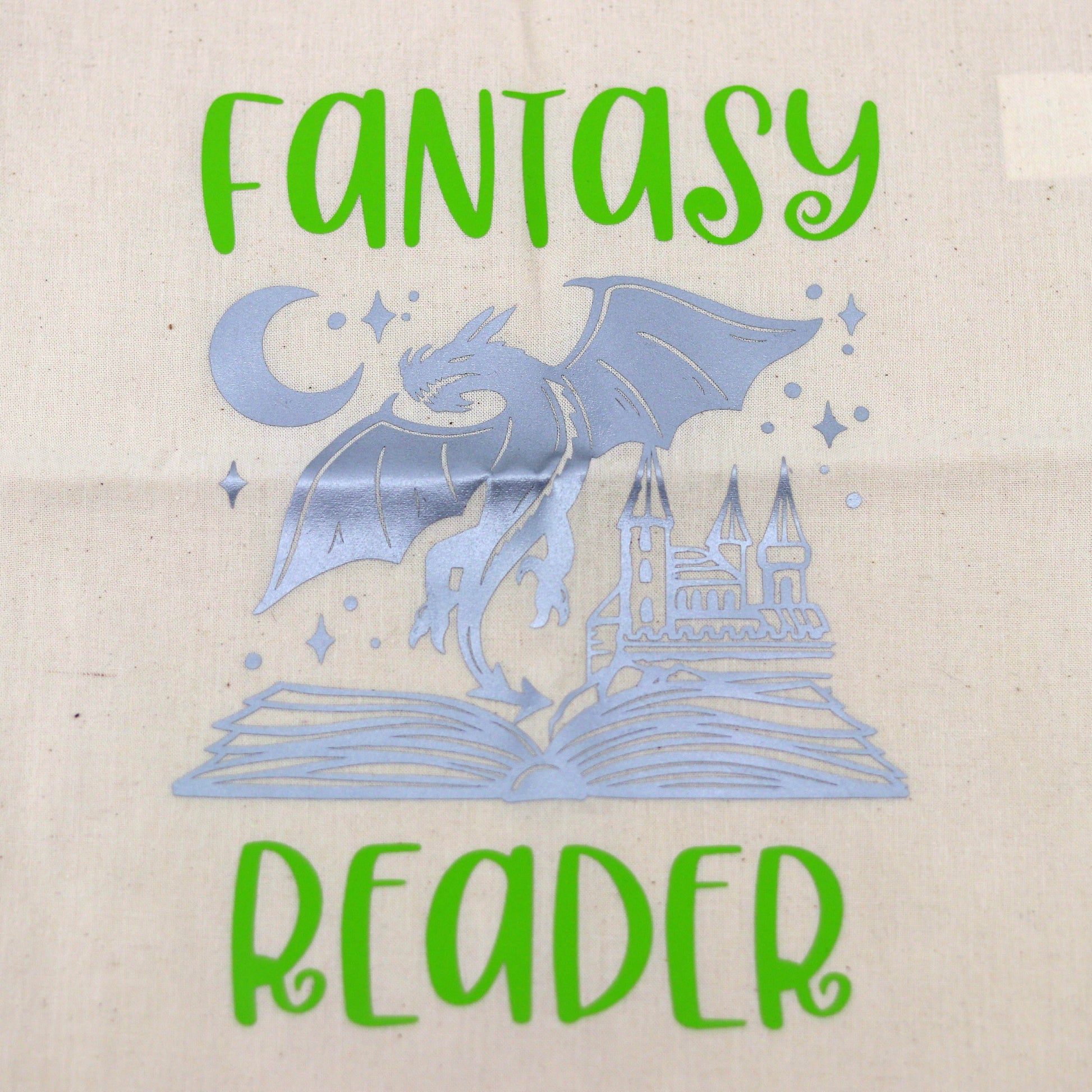 Bookish Goods - Draagtas Fantasy Reader Groen - The Dreamer's Bookshop.