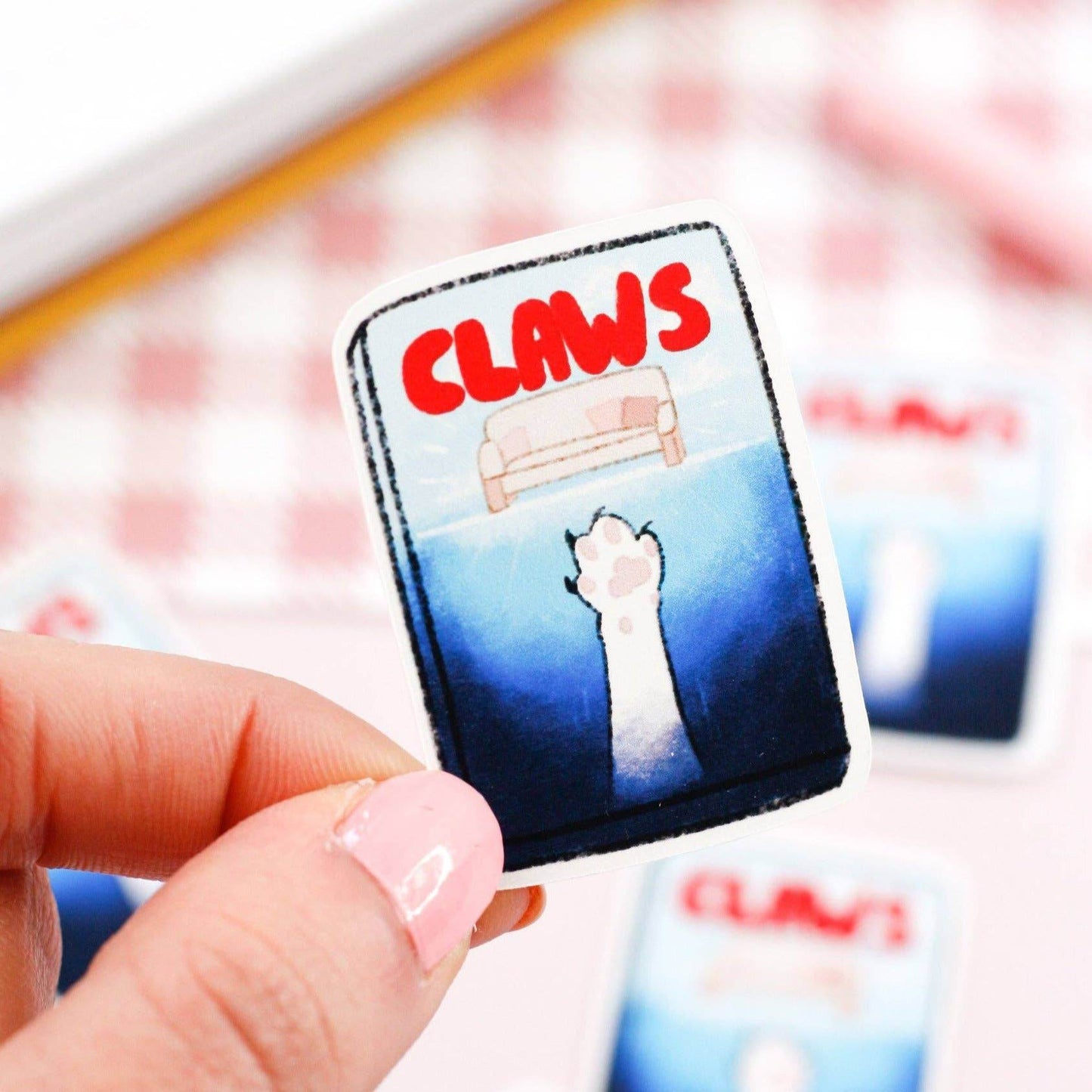 My Sweet Paper Card - Claws - Kattensticker - The Dreamer's Bookshop.