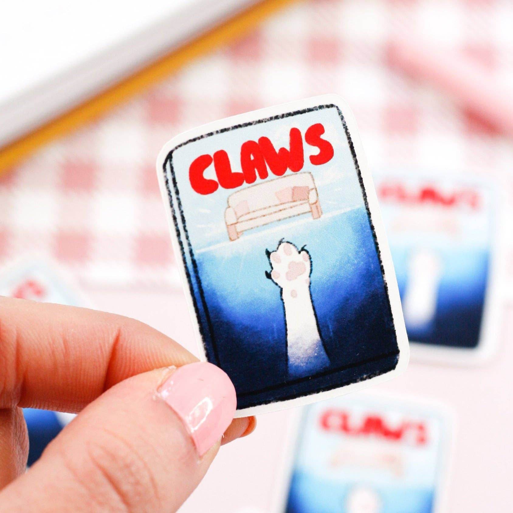 My Sweet Paper Card - Claws - Kattensticker - The Dreamer's Bookshop.