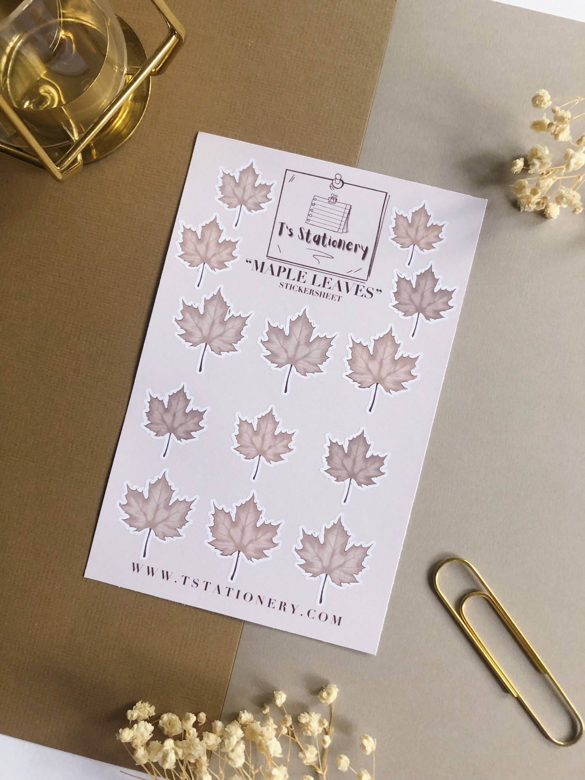 T's Stationery - „Esdoornbladeren” - The Dreamer's Bookshop.