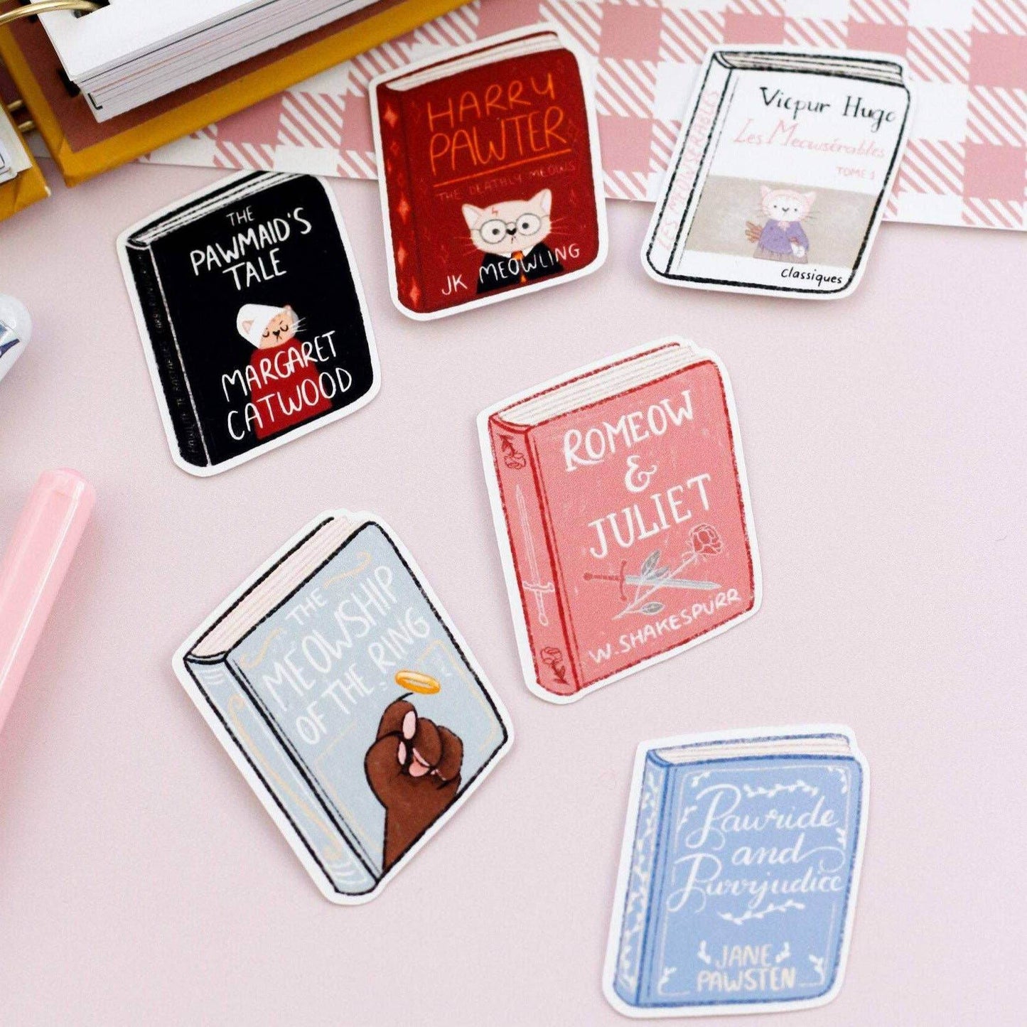 My Sweet Paper Card - Set met stickers voor kattenboeken - Kattenstickers - The Dreamer's Bookshop.