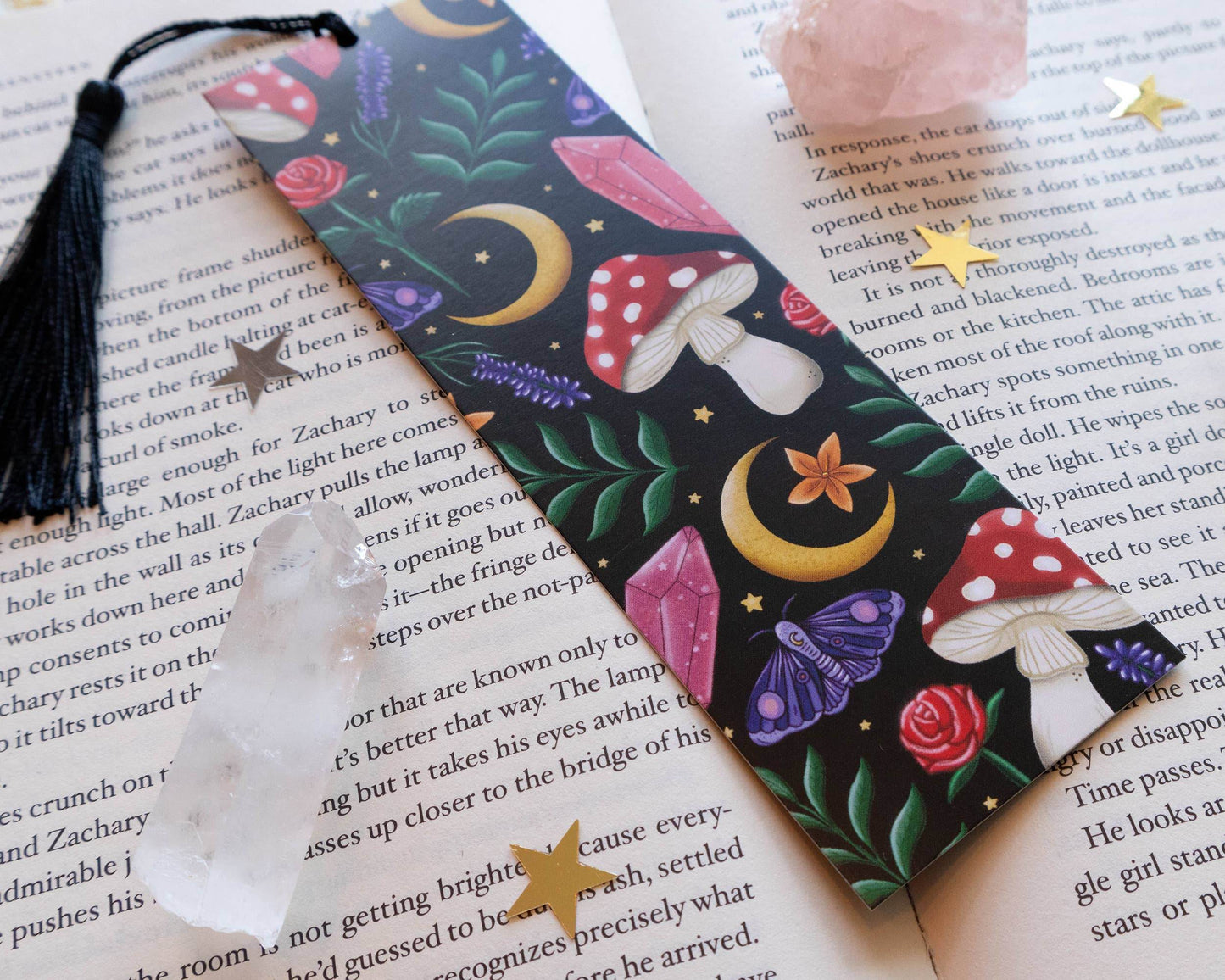 Basically Britt - Woodland Bookmark - Forest Toadstool Nature Butterfly - The Dreamer's Bookshop.