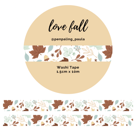 Love Fall - Washi tape - The Dreamer's Bookshop.