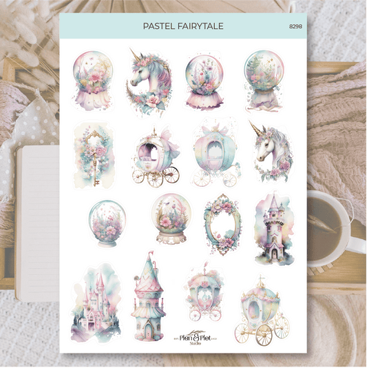 Plan & Plot Studio - Pastel Fairytale | Stickers - The Dreamer's Bookshop.