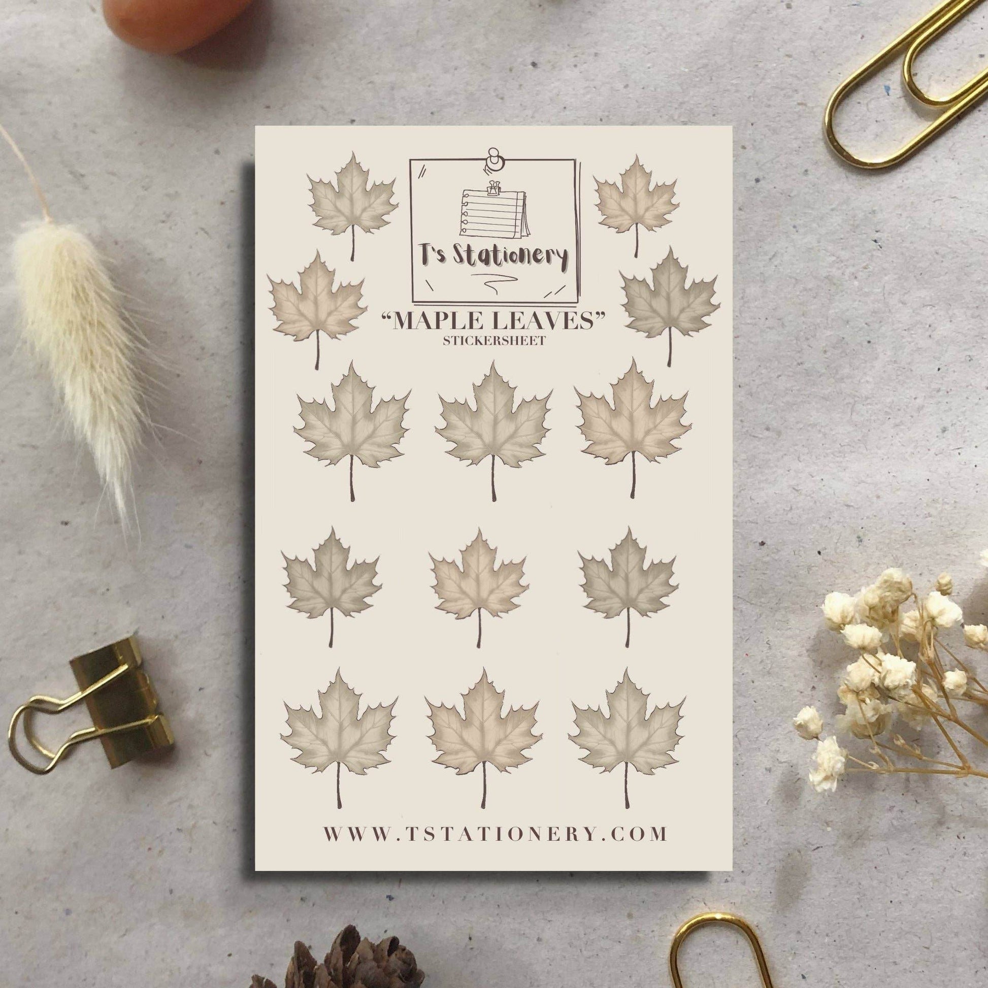 T's Stationery - „Esdoornbladeren” - The Dreamer's Bookshop.