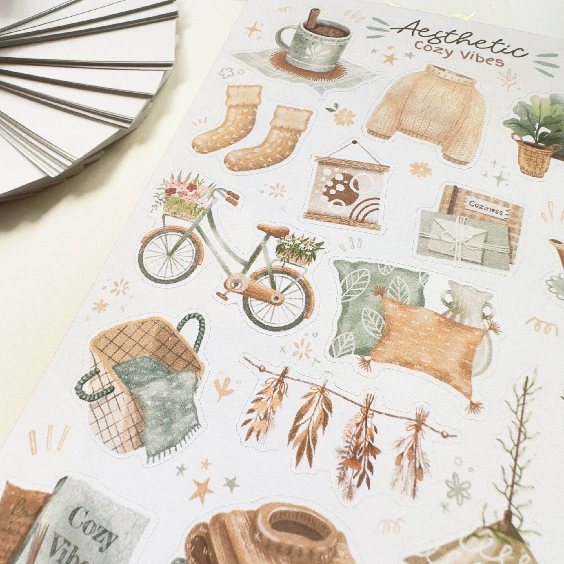 LETTOOn - Stickervel - Aesthetic Cosy Vibes - The Dreamer's Bookshop.