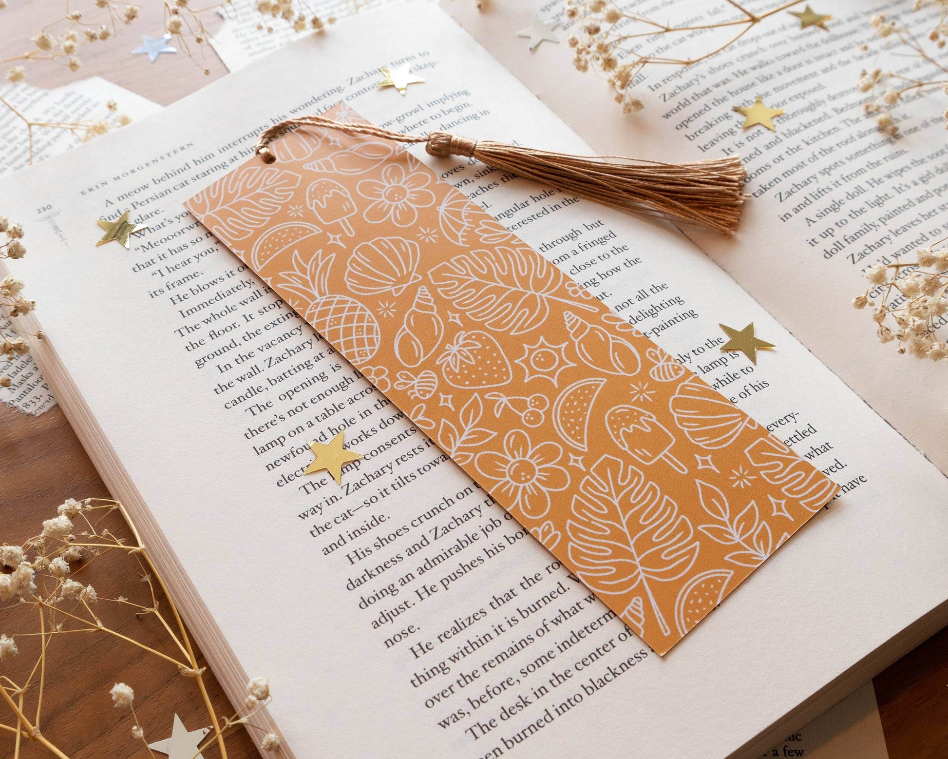 Basically Britt - Orange Summer Bookmark with Sunny Vibes - The Dreamer's Bookshop.