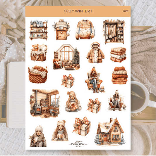 Plan & Plot Studio - Gezellige winter 1 | Stickers - The Dreamer's Bookshop.