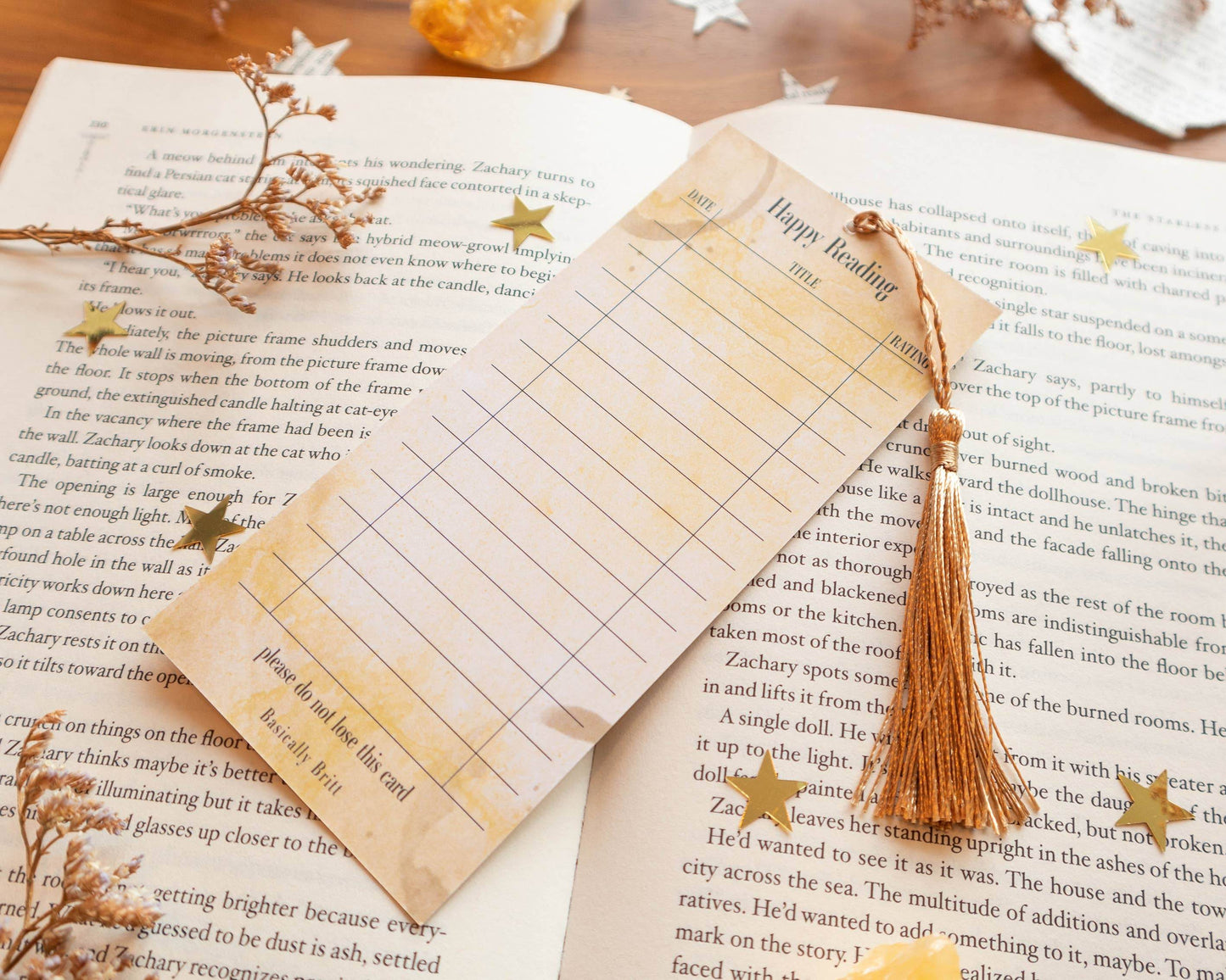 Basically Britt - Library Card Bookmark - Track your reading! - The Dreamer's Bookshop.