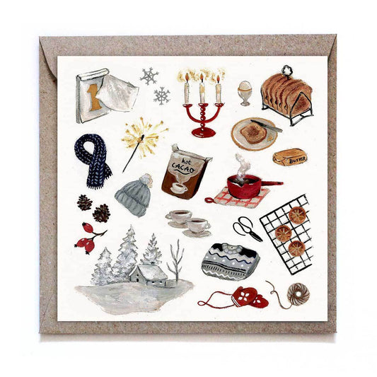 studiosatsch - Vakantie | Kerstkaart Happy New Year - The Dreamer's Bookshop.