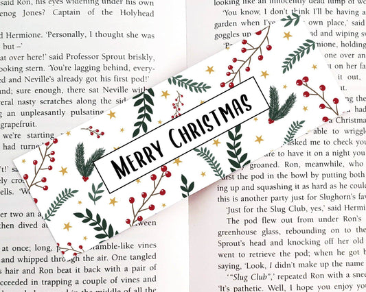 Basically Britt - Christmas Bookmark with Festive Holiday Doodles - The Dreamer's Bookshop.