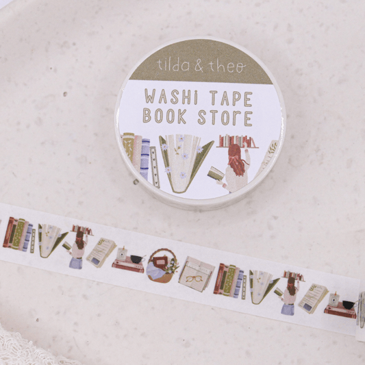 Tilda&Theo - Washi Tape leesboeken - Masking Tape Booklover Tape - The Dreamer's Bookshop.