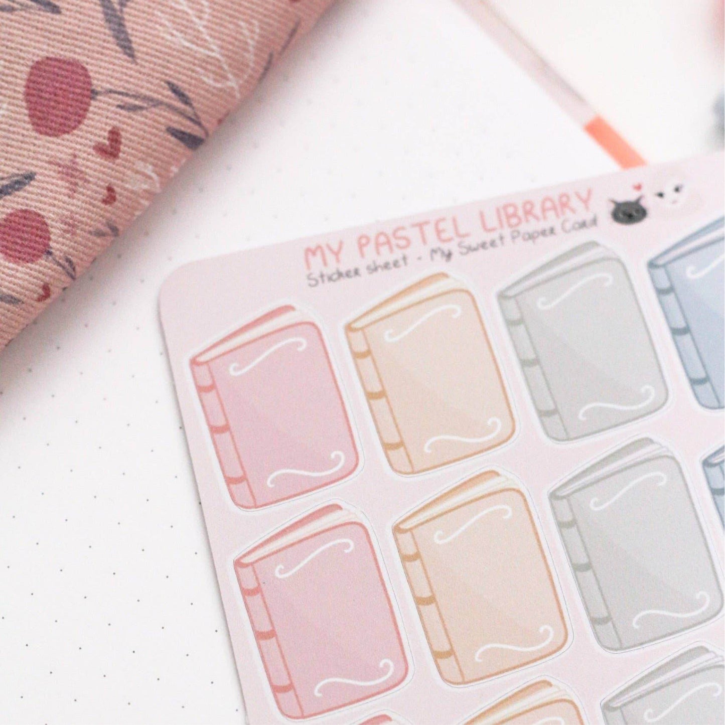 My Sweet Paper Card - Pastelkleurige boekstickers - stickers voor terug naar school - The Dreamer's Bookshop.