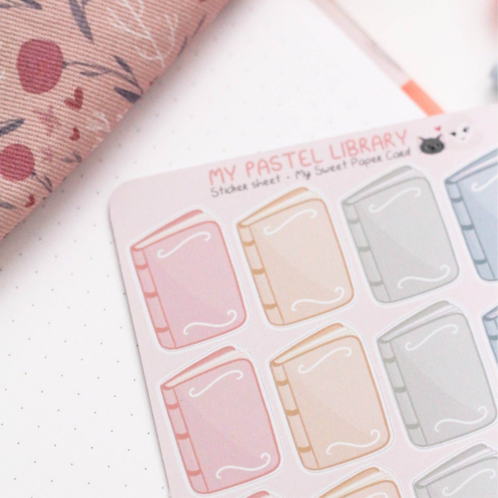 My Sweet Paper Card - Pastelkleurige boekstickers - stickers voor terug naar school - The Dreamer's Bookshop.