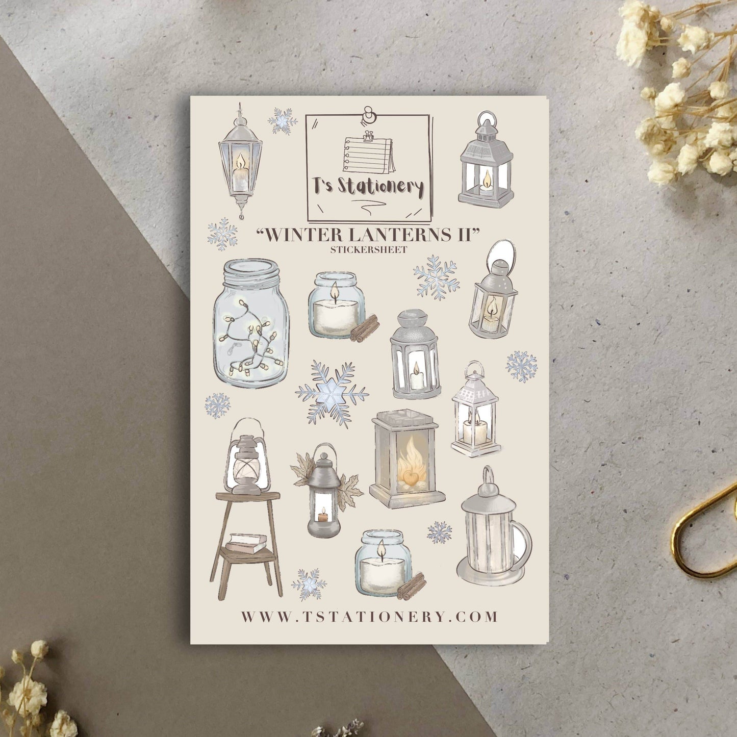 T's Stationery - „Winterlantaarns II” - The Dreamer's Bookshop.