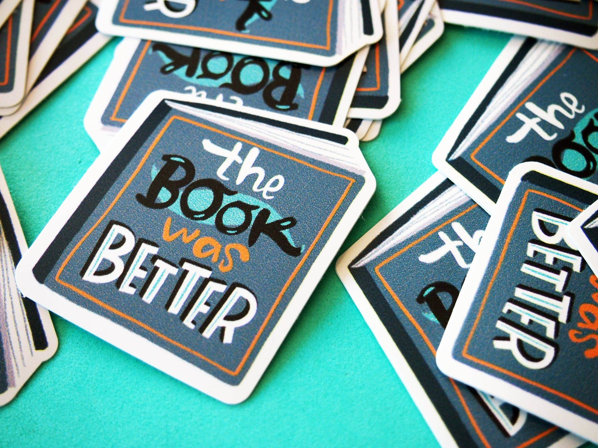 Irene Renon illustrations - Boekstickers, cadeau voor boekenliefhebbers, het boek was beter, vinyl - The Dreamer's Bookshop.