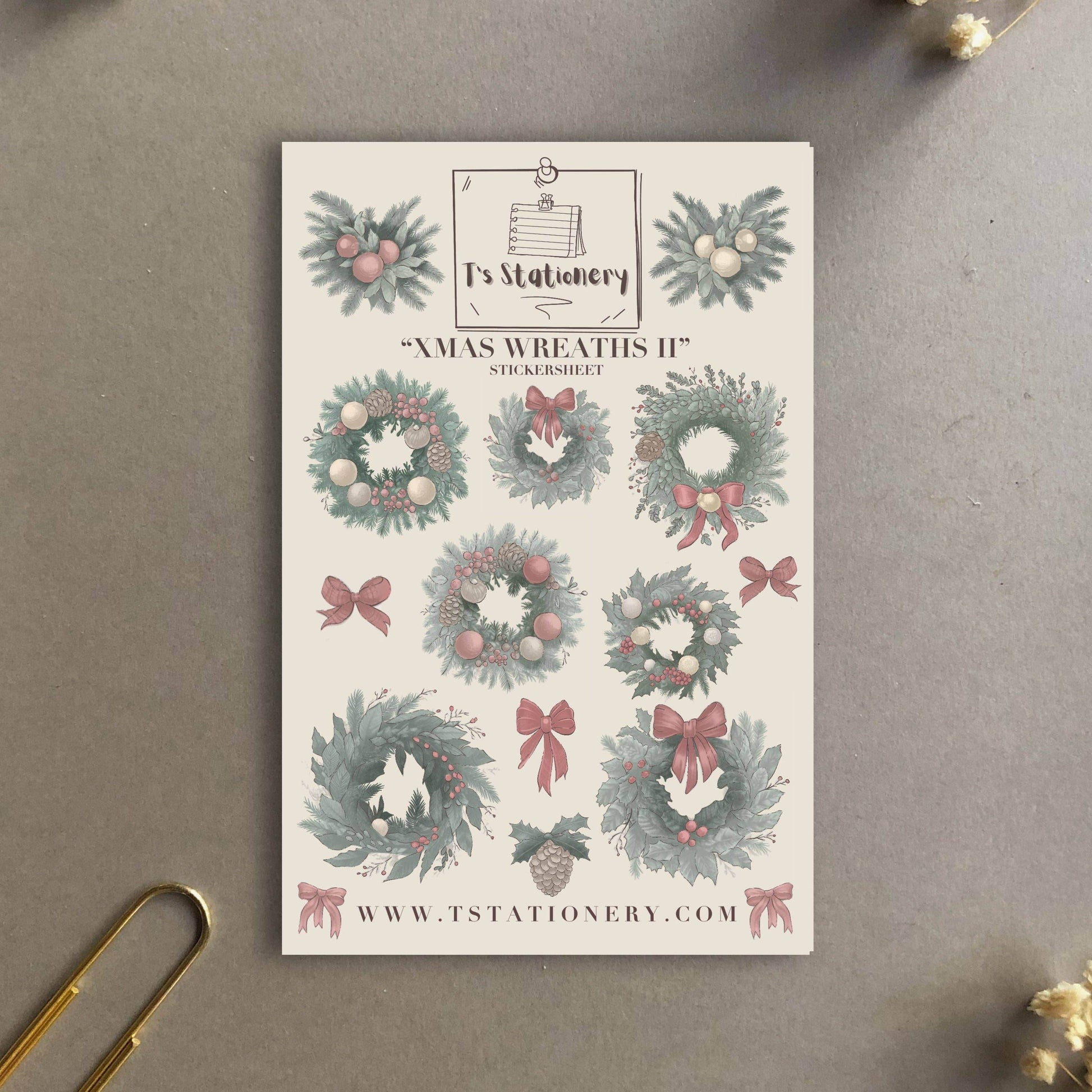 T's Stationery - „Kransen II” - The Dreamer's Bookshop.