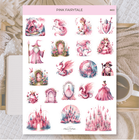 Plan & Plot Studio - Roze sprookje - stickers - The Dreamer's Bookshop.