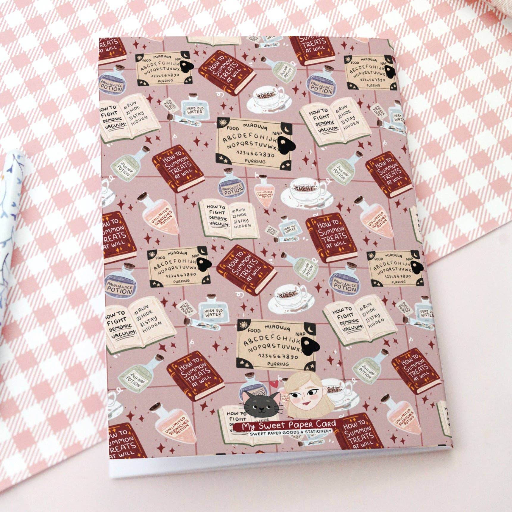 My Sweet Paper Card - Cat Magic Notitieboek - Notitieboek voor Halloween - The Dreamer's Bookshop.