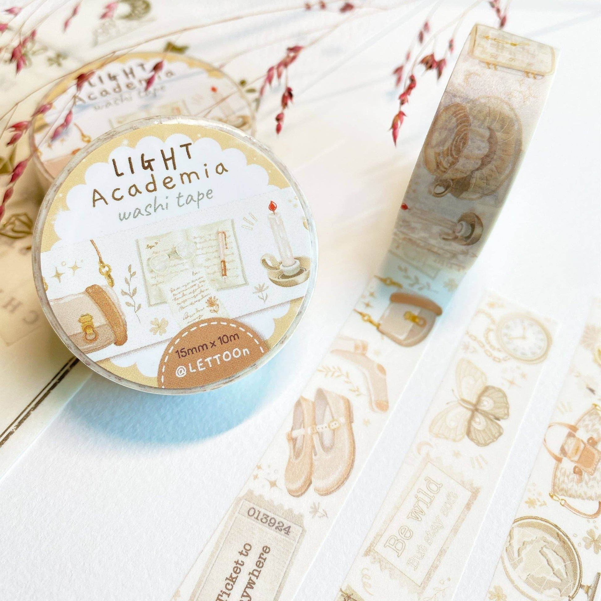 LETTOOn - Washi Tape - Dark & Light Academia - The Dreamer's Bookshop.