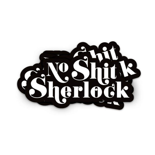 Studio Inktvis - Geen shit-sherlock-sticker - The Dreamer's Bookshop.