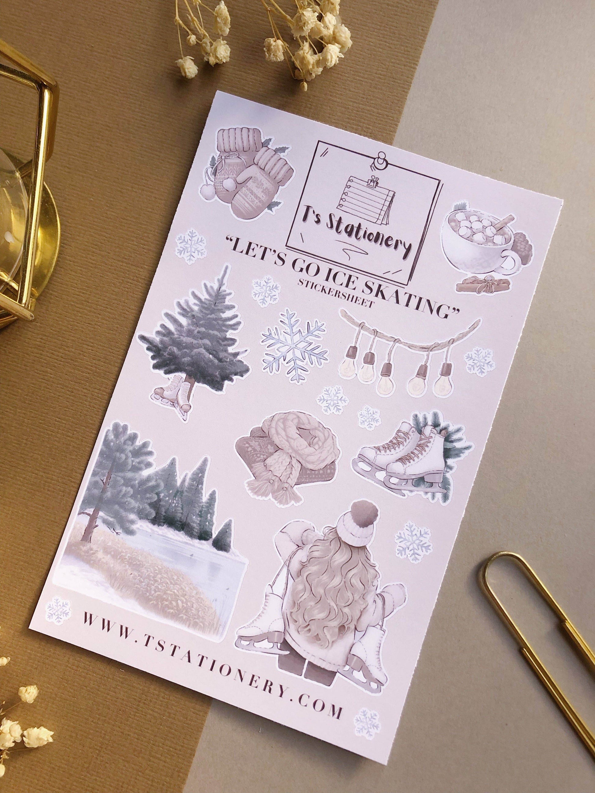 T's Stationery - „Laten we gaan schaatsen” - The Dreamer's Bookshop.