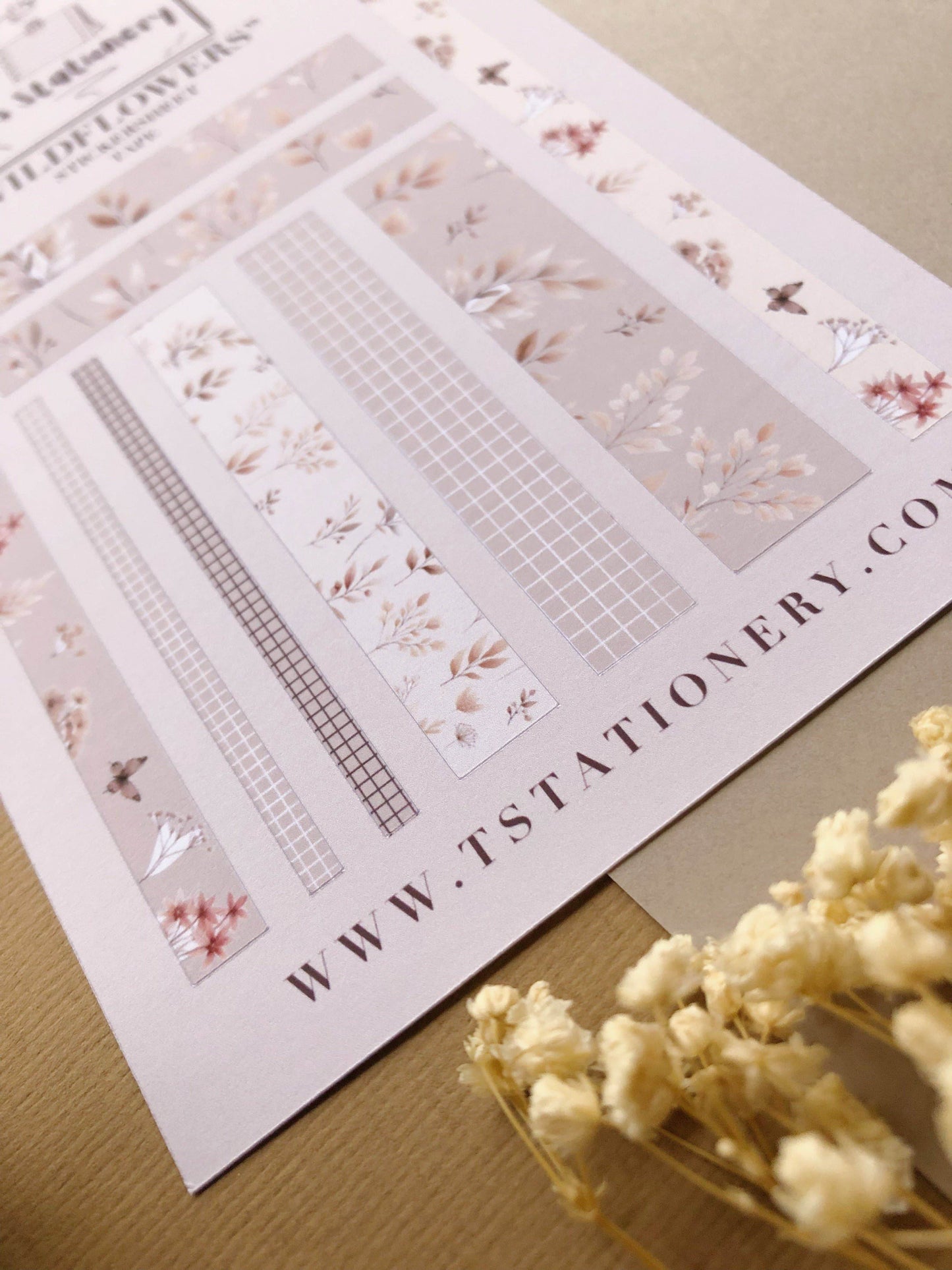 T's Stationery - Stickerveltape „Wildflower” - The Dreamer's Bookshop.