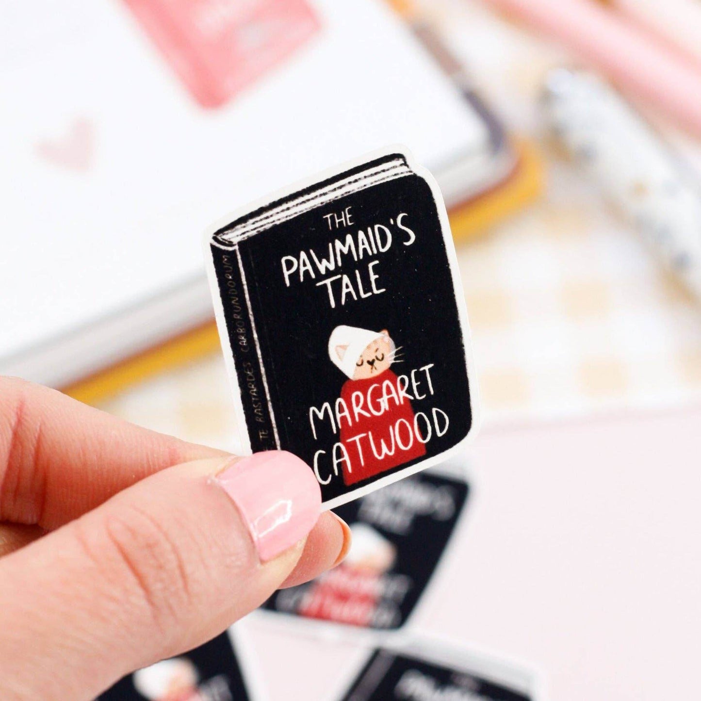 My Sweet Paper Card - Pawmaid's Tale - Boeksticker voor katten - The Dreamer's Bookshop.