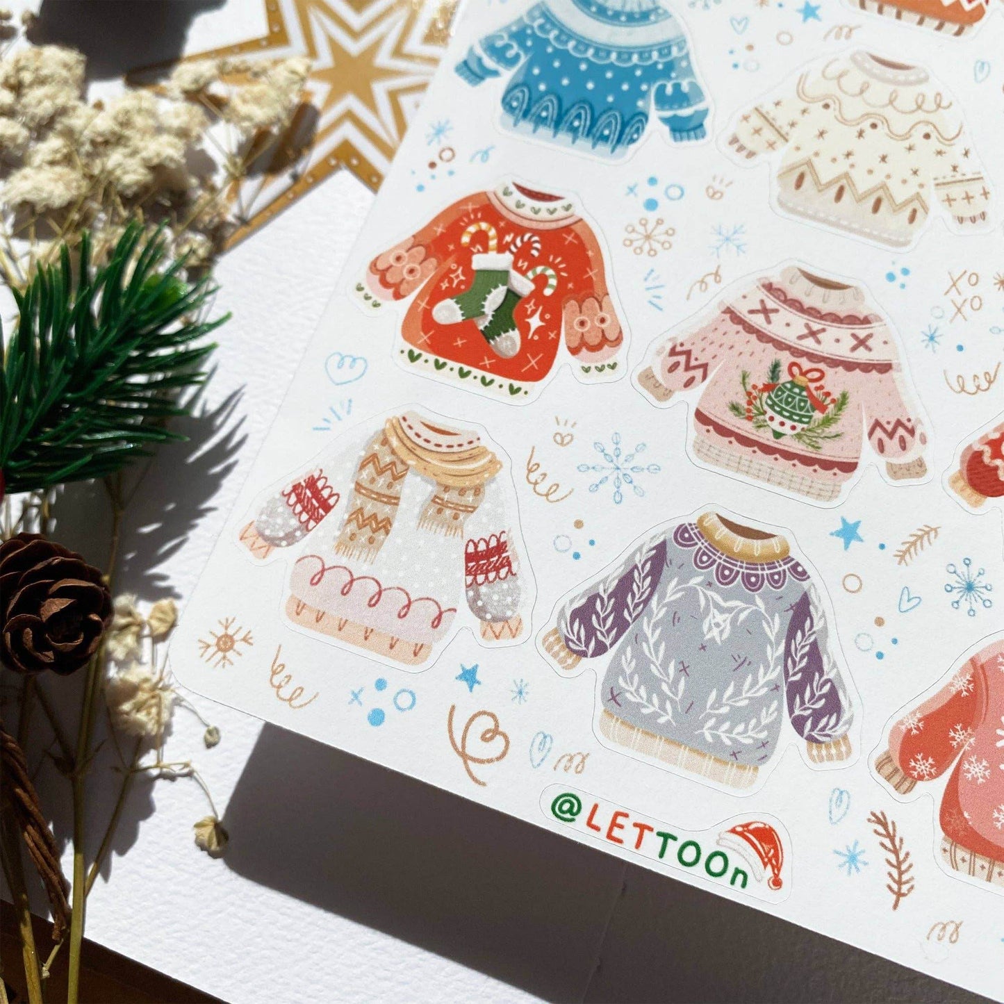 LETTOOn - Stickervel - Warme Winter - The Dreamer's Bookshop.