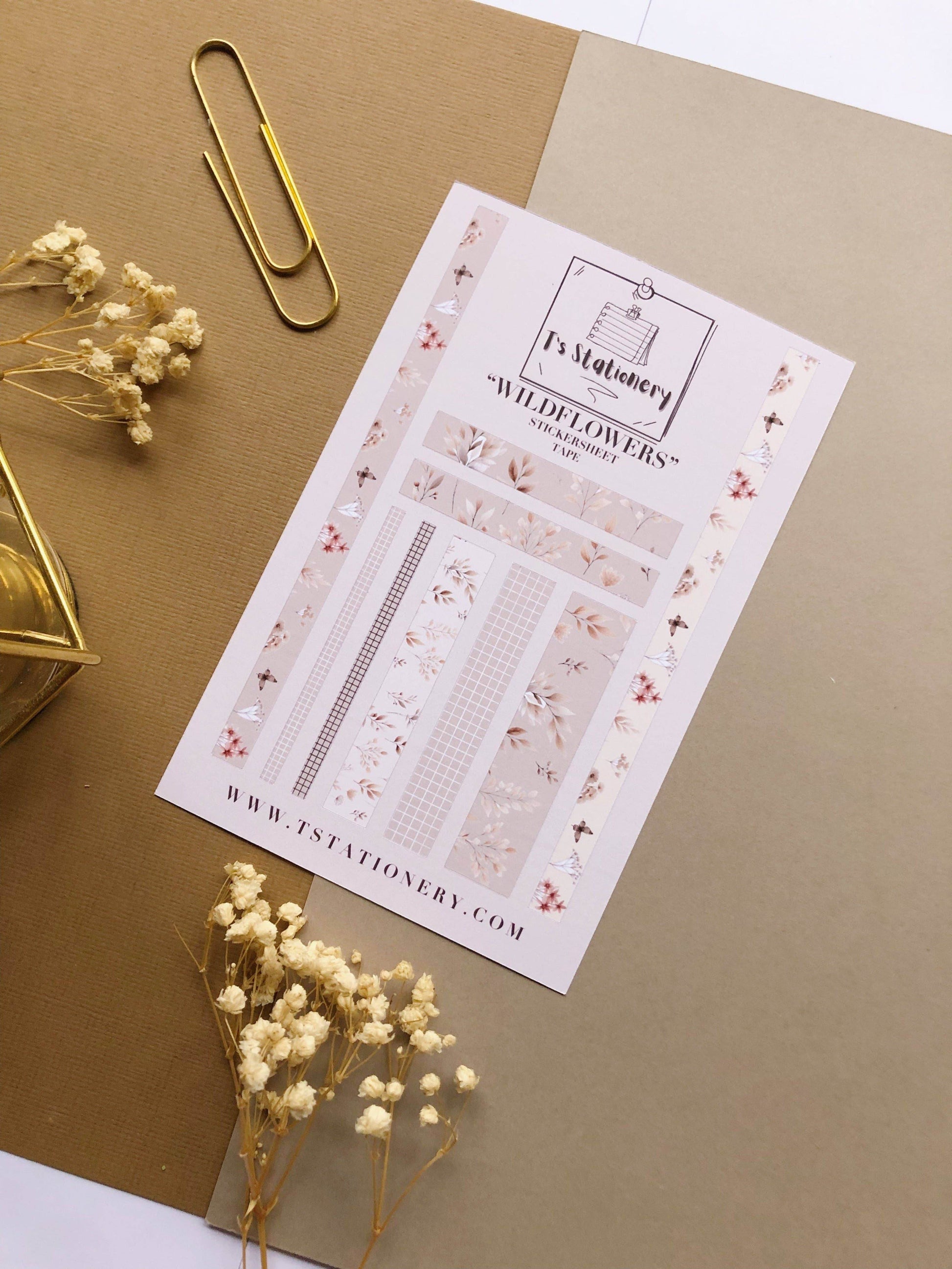 T's Stationery - Stickerveltape „Wildflower” - The Dreamer's Bookshop.