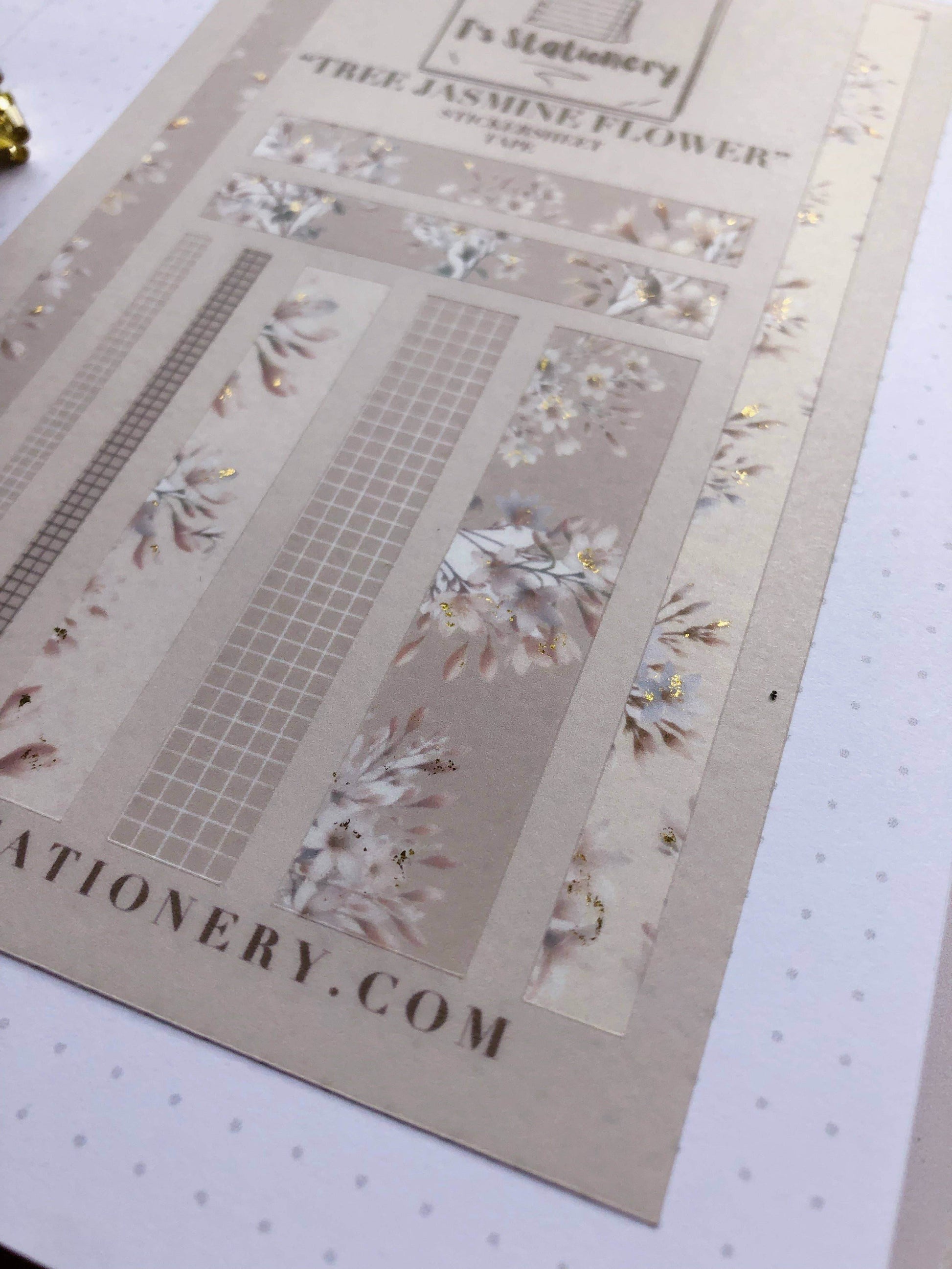 T's Stationery - Stickertape „Tree Jasmine Flower” (WASHI) - The Dreamer's Bookshop.