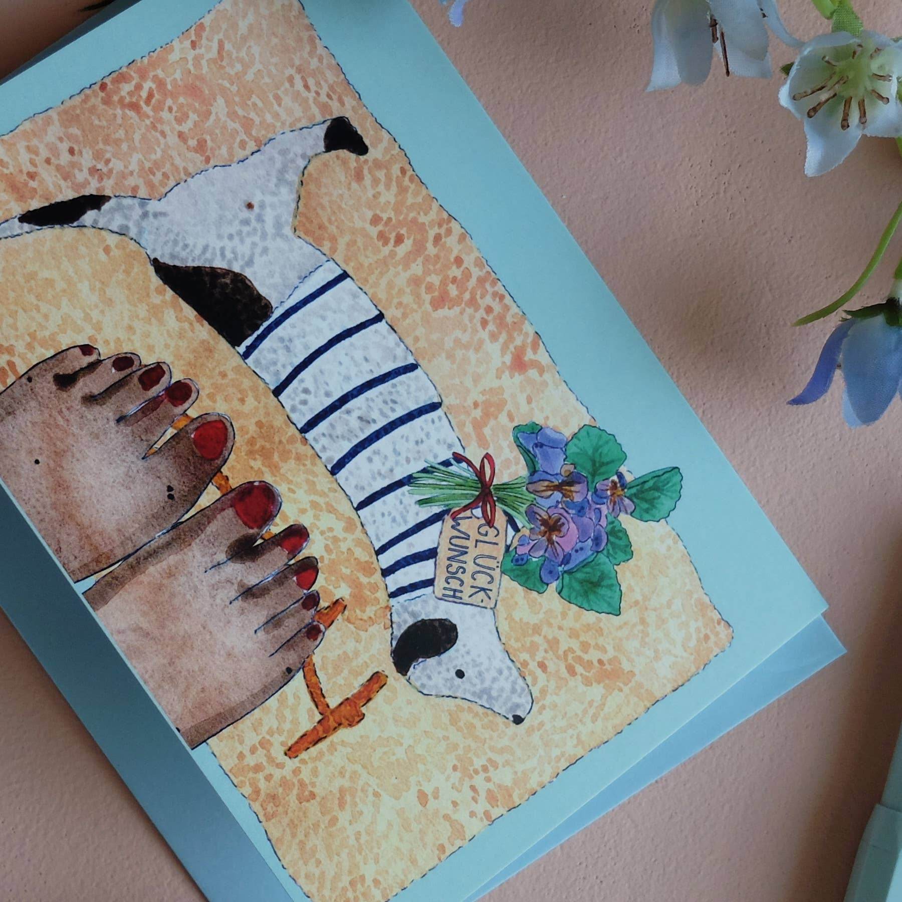 Wonder Of Today - Violet Door Mat wenskaart - The Dreamer's Bookshop.