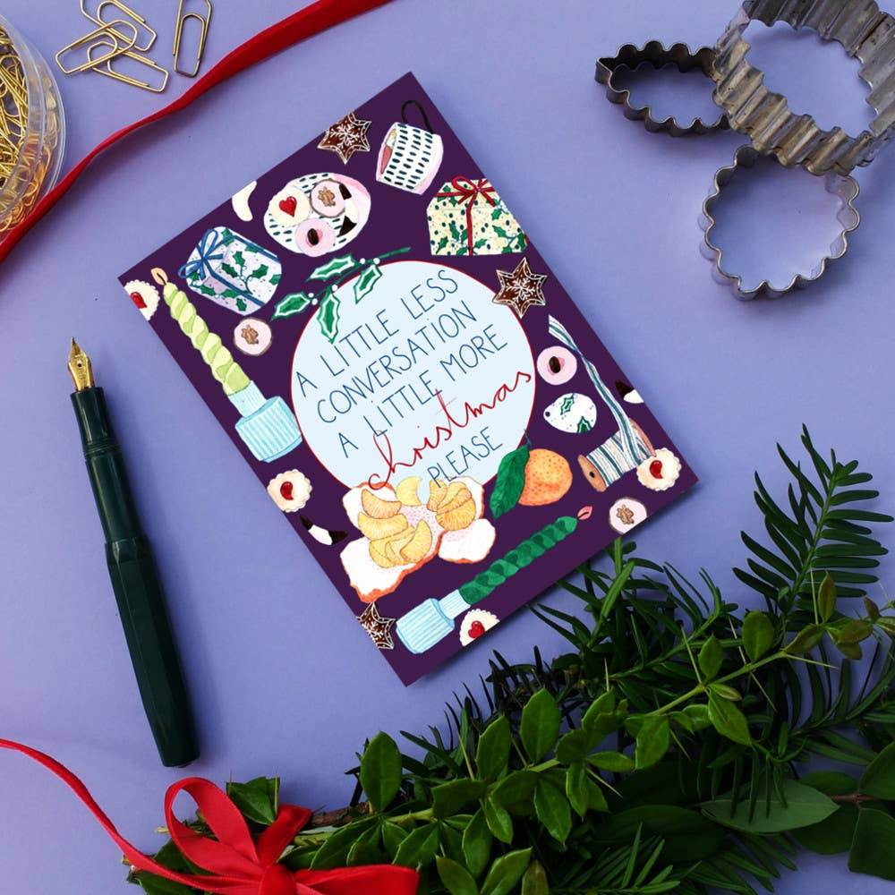 Wonder Of Today - Meer paarse kerstkaart - The Dreamer's Bookshop.