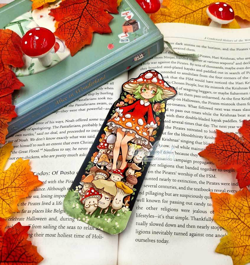 Dreamchaserart - Mushy Sally bladwijzer - The Dreamer's Bookshop.