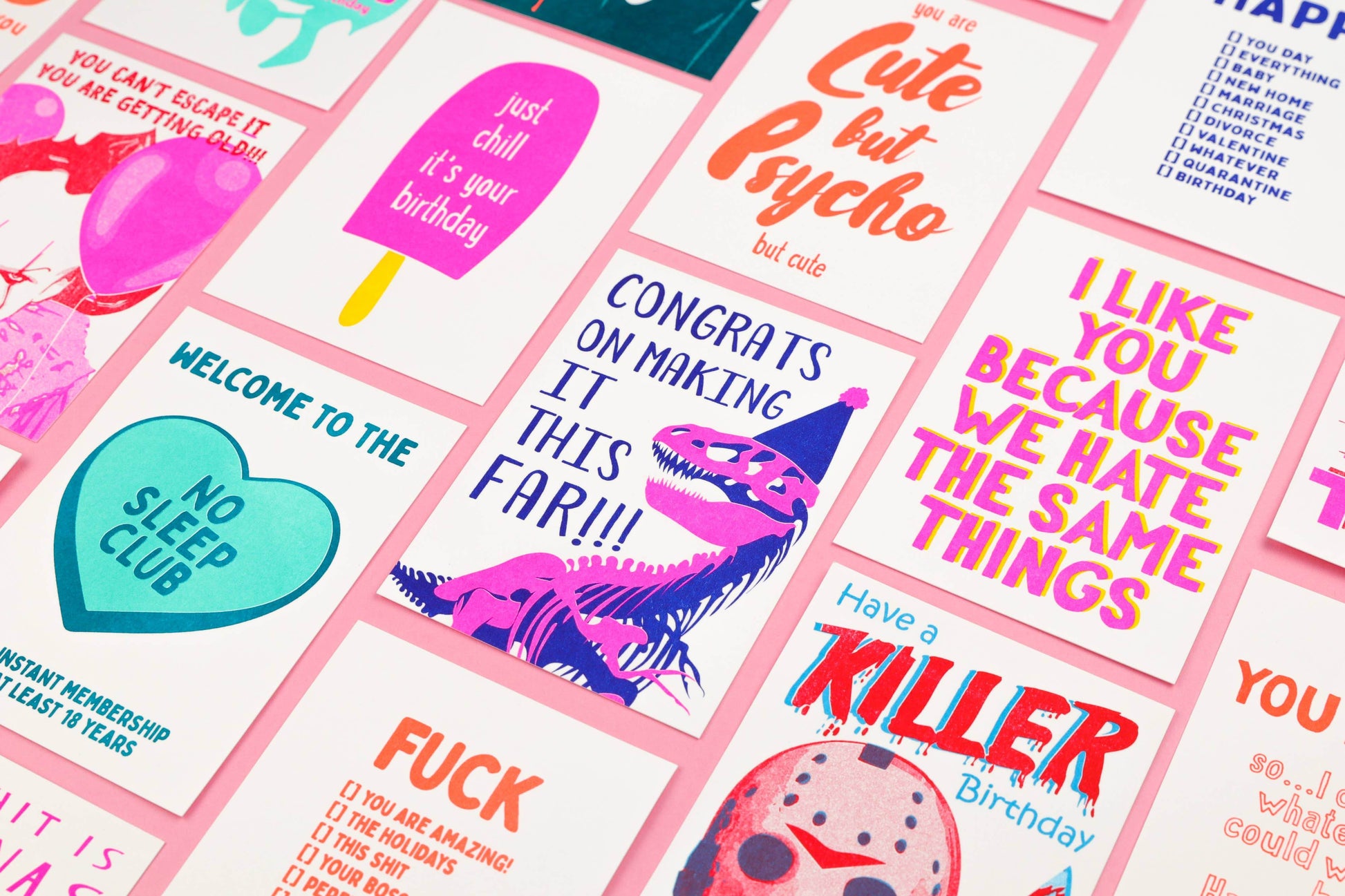 Studio Inktvis - Ik vind je leuk omdat we dezelfde dingen haten Riso Postcard - The Dreamer's Bookshop.