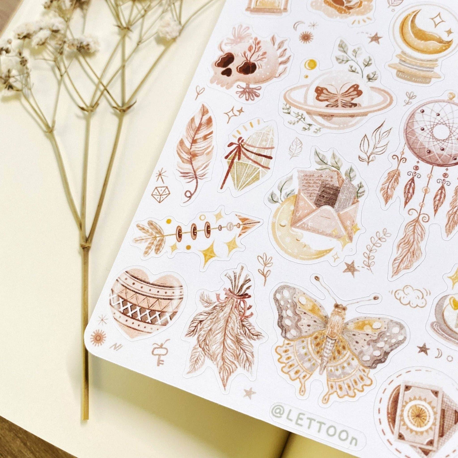 LETTOOn - Stickervel - Boho Mystery - The Dreamer's Bookshop.