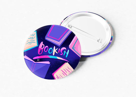 Irene Renon illustrations - Book Lover Gift, een pin voor boekenliefhebbers - The Dreamer's Bookshop.