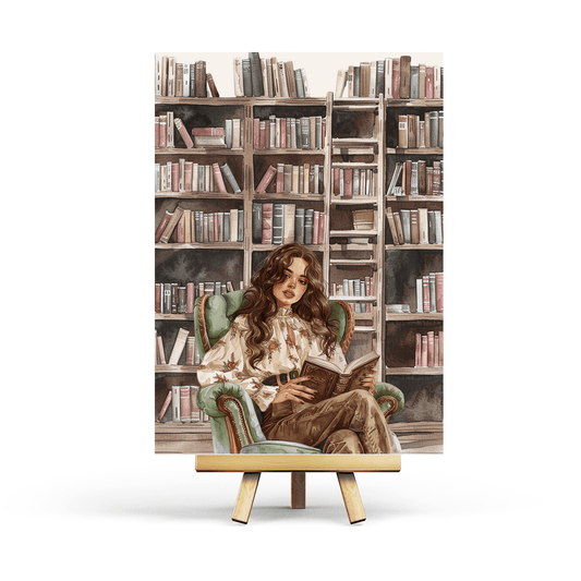 Penpaling Paula - Cosy Reading - Ansichtkaart - The Dreamer's Bookshop.