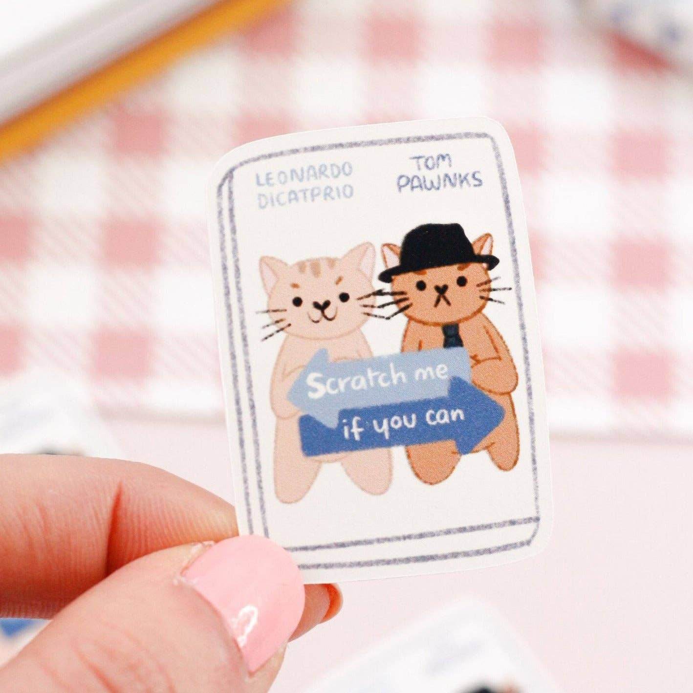 My Sweet Paper Card - Kras me als je kunt - Kattensticker - The Dreamer's Bookshop.