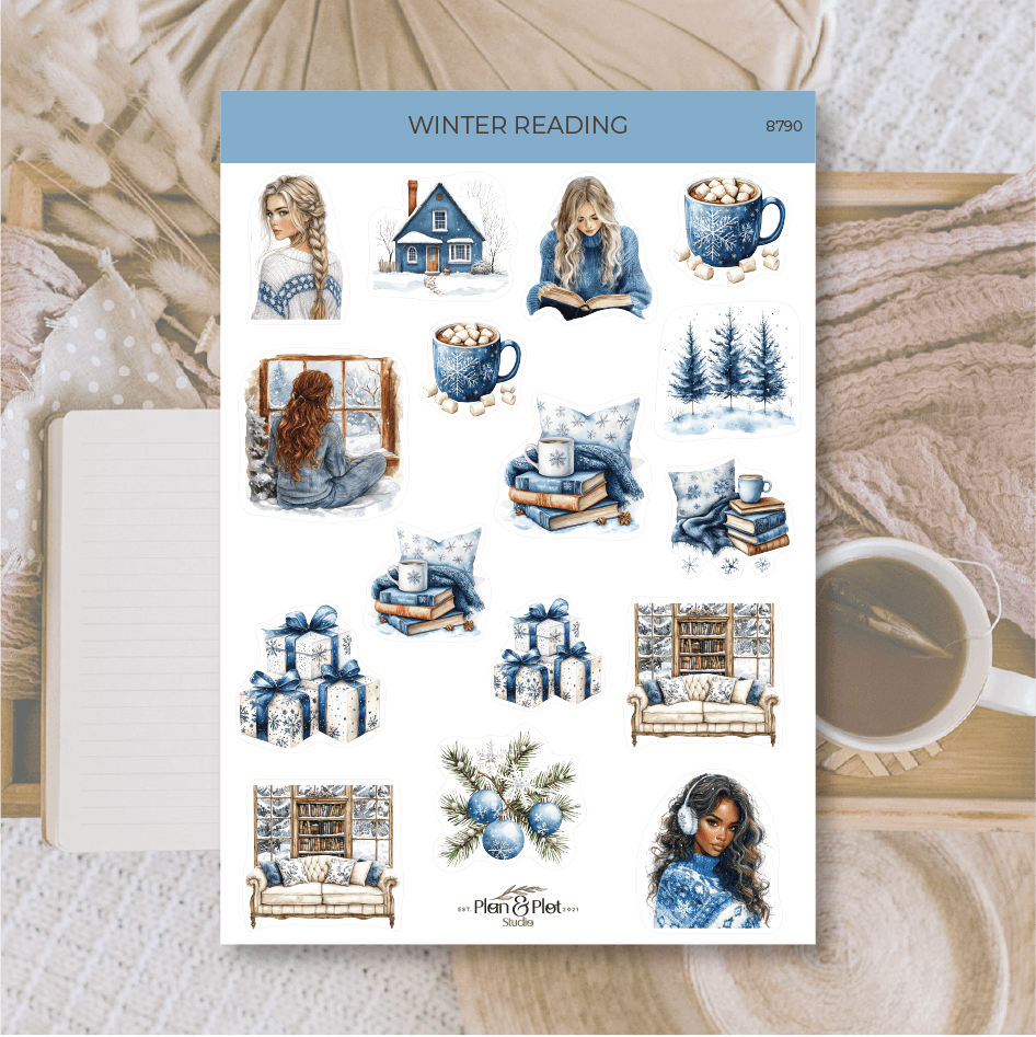 Plan & Plot Studio - Lezen in de winter | Stickers - The Dreamer's Bookshop.