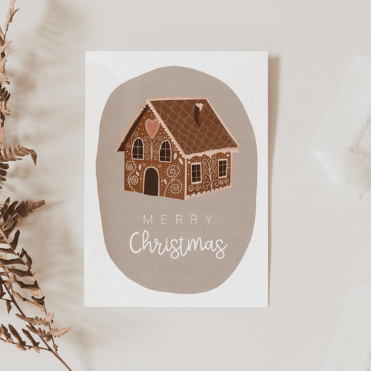 Tilda&Theo - Kerstkaart - gingerbread house - The Dreamer's Bookshop.
