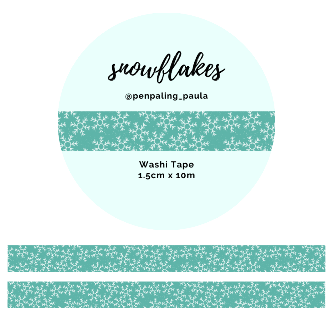 Penpaling Paula - Sneeuwvlokken - Washi Tape - The Dreamer's Bookshop.