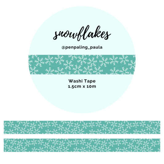 Penpaling Paula - Sneeuwvlokken - Washi Tape - The Dreamer's Bookshop.