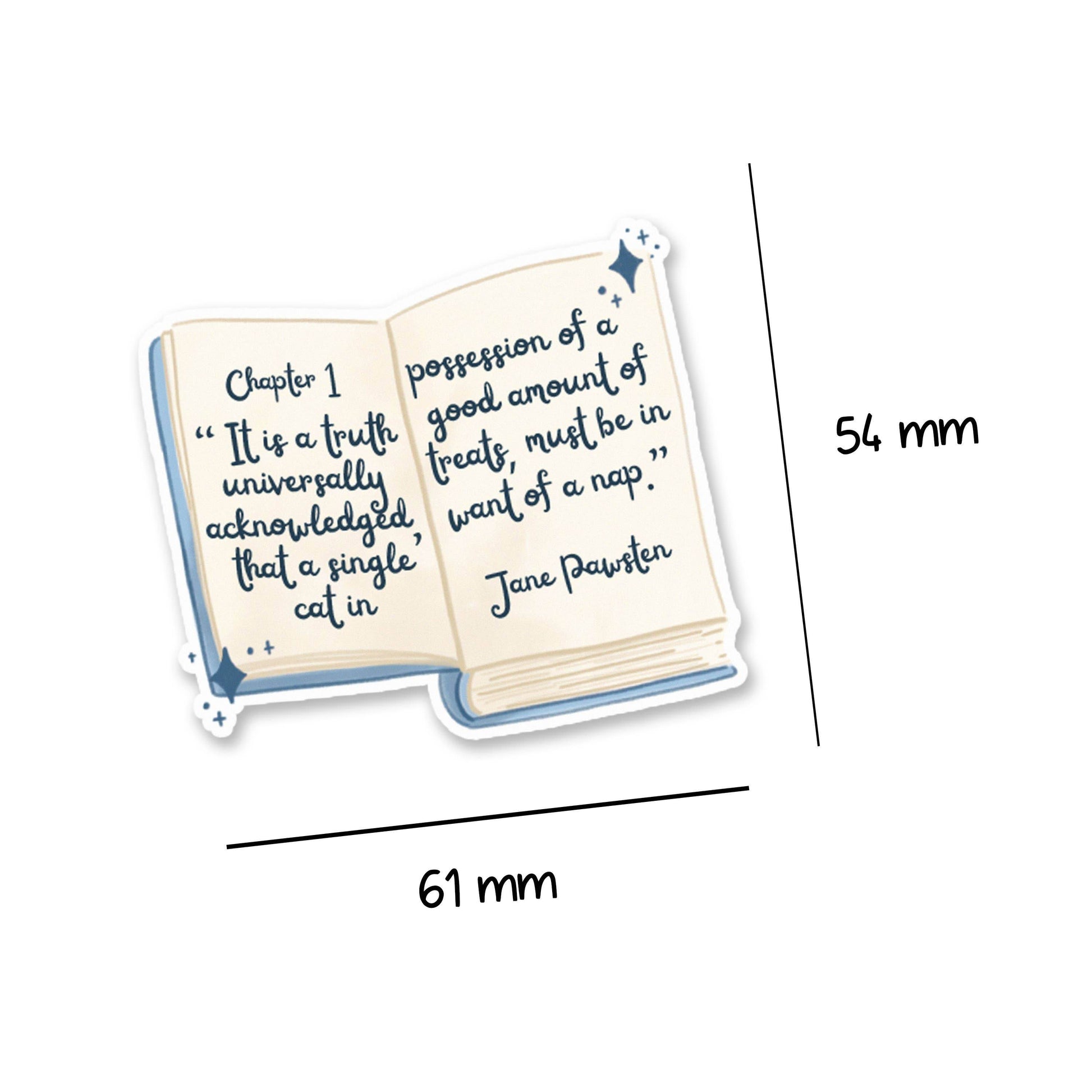My Sweet Paper Card - Oggy's Club - Pawride en Purrjudice - Uitgestanste sticker - The Dreamer's Bookshop.