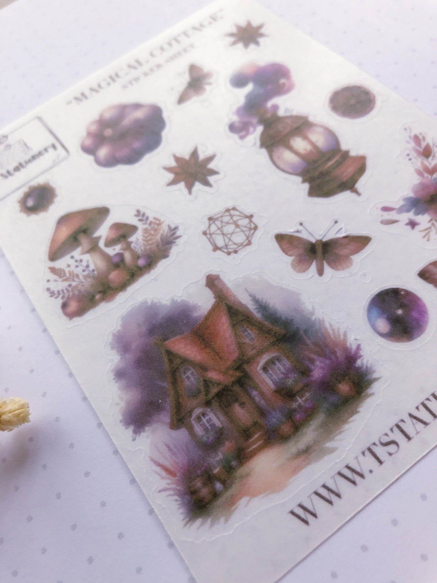 T's Stationery - Washi-stickervel „Magical Cottage” - The Dreamer's Bookshop.