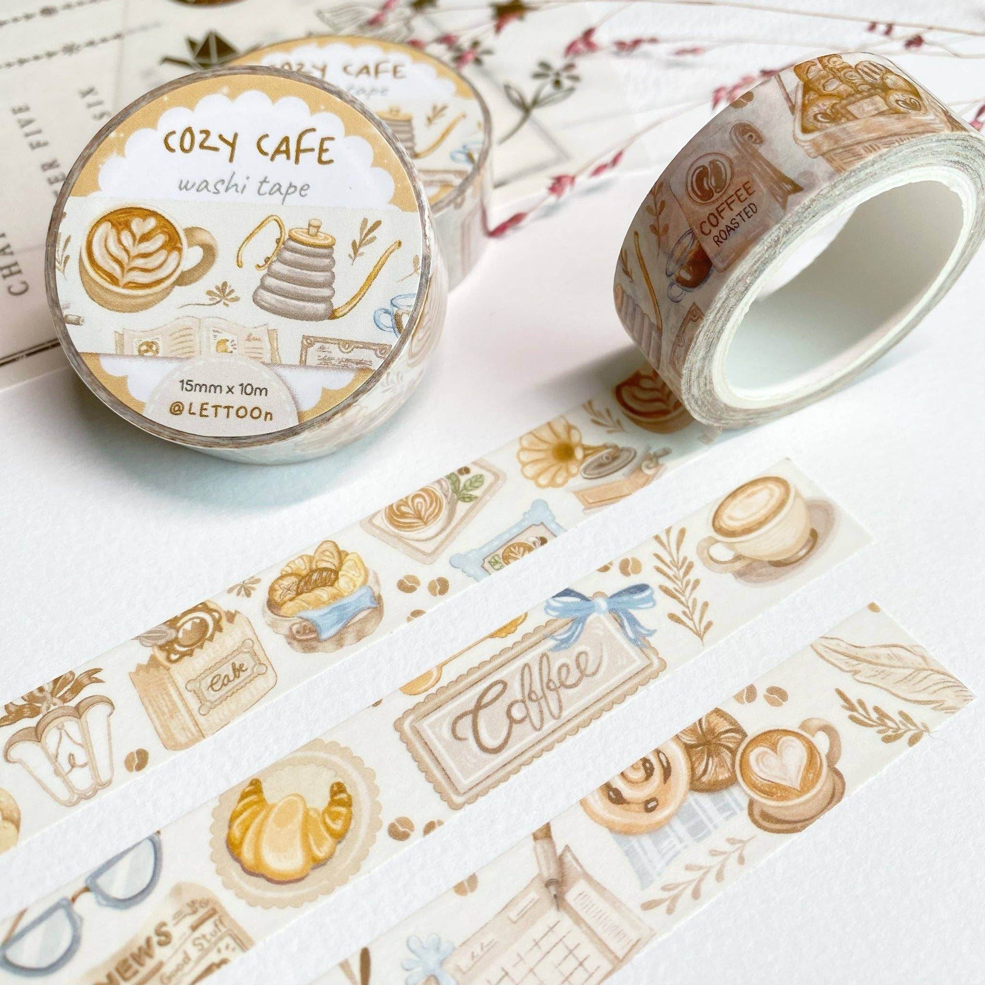 LETTOOn - Washi Tape - Gezellig café - The Dreamer's Bookshop.