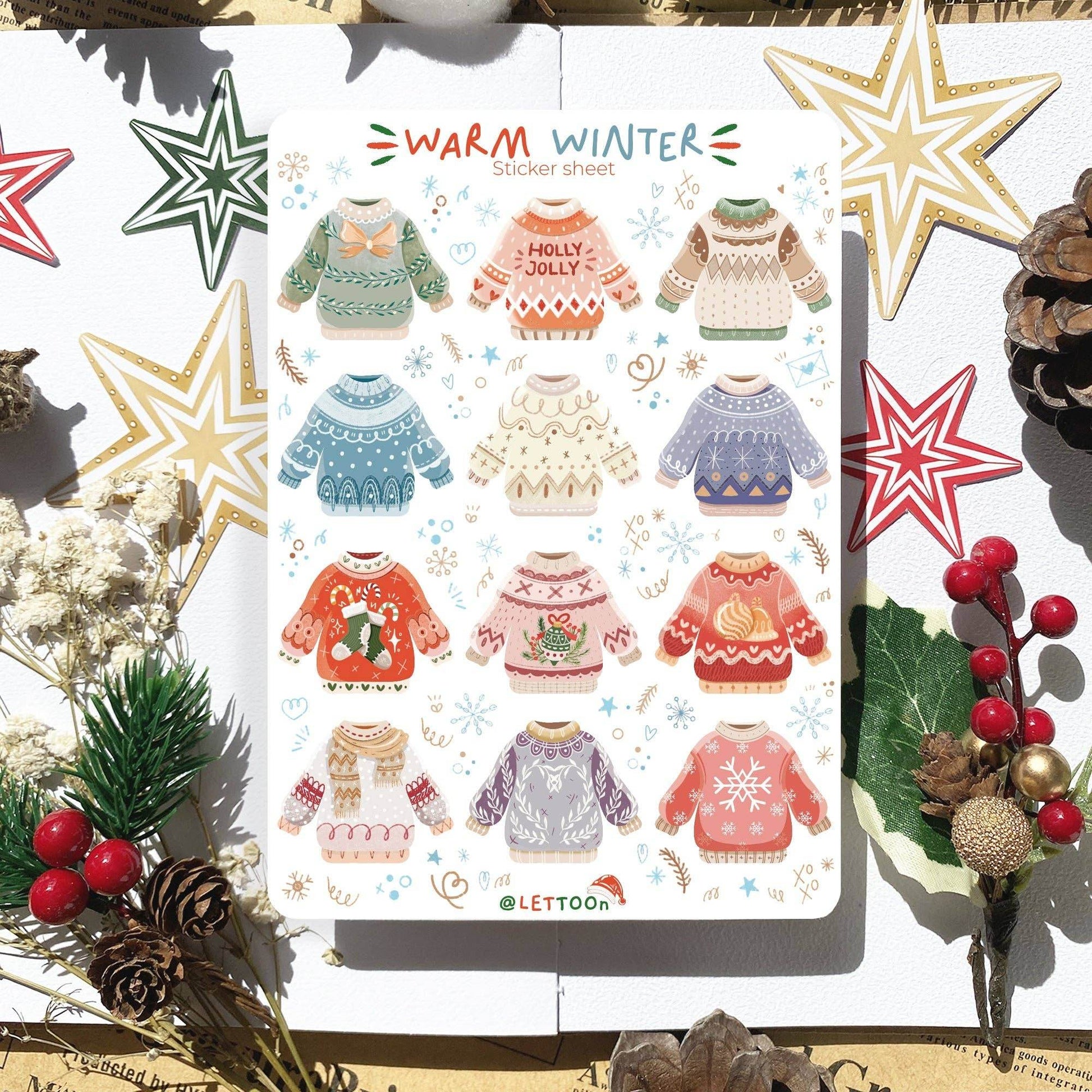 LETTOOn - Stickervel - Warme Winter - The Dreamer's Bookshop.